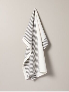 Mini Stripe Flour Sack Kitchen
Towel Dark Gray/Cream - Hearth & Hand new